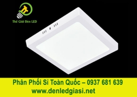 Đèn LED Ốp Trần Đổi Màu Vuông Viền Trắng MSS-537