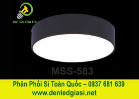 Đèn LED Ốp Trần Đổi Màu Tròn Viền Đen  MSS-583