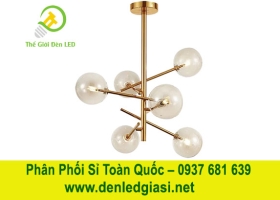 Đèn Thả Trần Hiện Đại TTK17T6 XI VÀNG BÓNG 