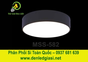 Đèn LED Ốp Trần Đổi Màu Tròn Viền Đen  MSS-582 