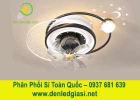 Đèn quạt trần MO-9077/Đen 