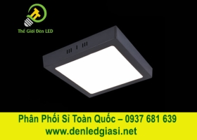 Đèn LED Ốp Trần Đổi Màu Vuông Viền Đen MSS-536 D