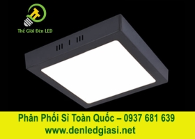 Đèn LED Ốp Trần Đổi Màu Vuông Viền Đen MSS-538 D 