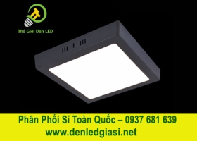 Đèn LED Ốp Trần Đổi Màu Vuông Viền Đen MSS-537 D