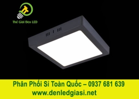 Đèn LED Ốp Trần Đổi Màu Vuông Viền Đen  MSS-625 